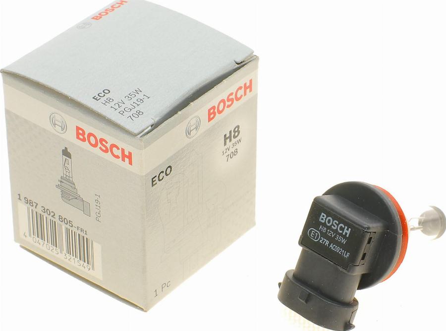 BOSCH 1 987 302 805 - Лампа накаливания, фара дальнего света autodnr.net