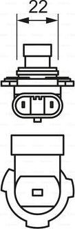 BOSCH 1 987 302 828 - Лампа розжарювання HIR2 12V 55W PX22D ECO вир-во Bosch autocars.com.ua