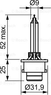 BOSCH 1 987 302 906 - Лампа накаливания, фара дальнего света avtokuzovplus.com.ua