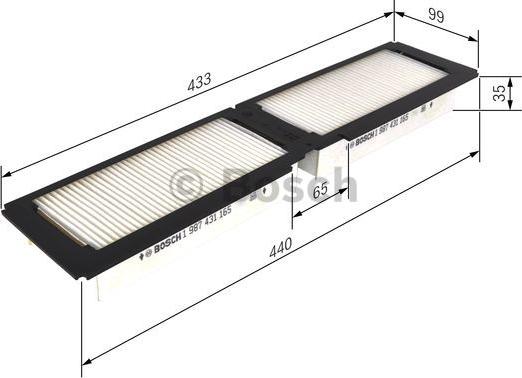 BOSCH 1 987 431 165 - Фильтр воздуха в салоне autodnr.net