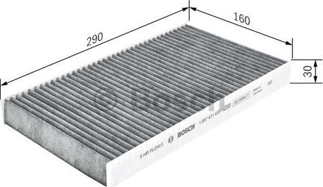 BOSCH 1 987 431 459 - Фильтр воздуха в салоне avtokuzovplus.com.ua
