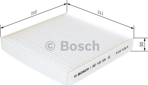 BOSCH 1 987 432 026 - Фильтр воздуха в салоне autodnr.net