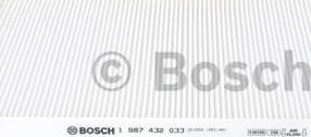 BOSCH 1 987 432 033 - ПОВІТРЯНИЙ ФІЛЬТP САЛОНУ autocars.com.ua