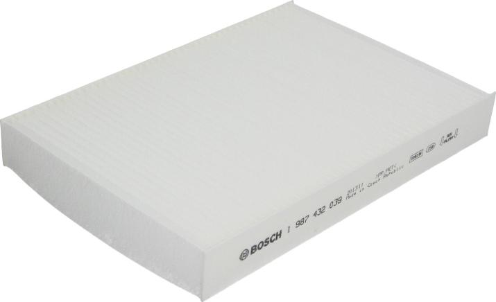 BOSCH 1 987 432 039 - Фільтр, повітря у внутрішній простір autocars.com.ua