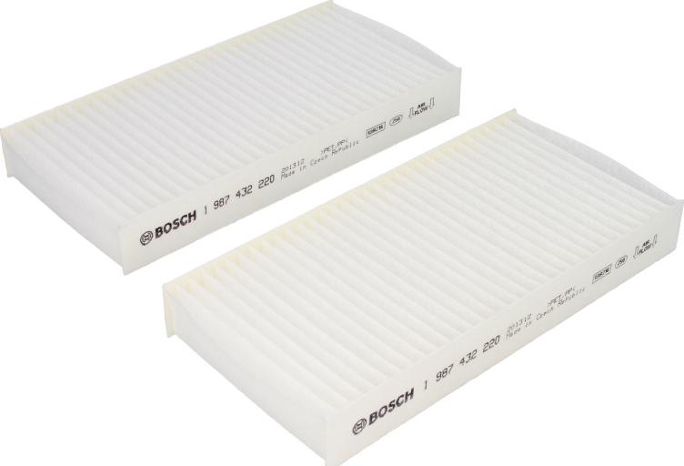 BOSCH 1 987 432 220 - Фільтр, повітря у внутрішній простір autocars.com.ua