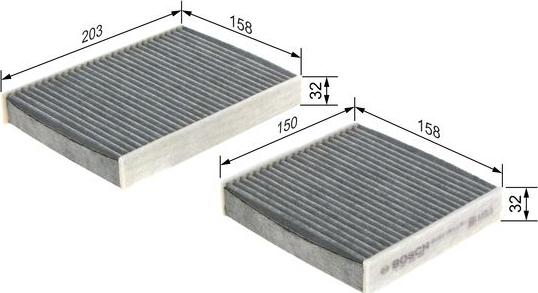 BOSCH 1 987 432 436 - Фильтр воздуха в салоне autodnr.net