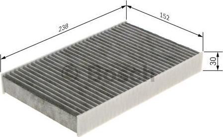 BOSCH 1 987 435 574 - Фильтр воздуха в салоне autodnr.net