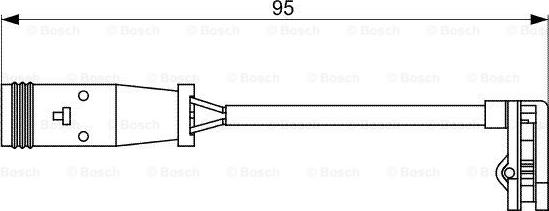 BOSCH 1987473036 - Сигнализатор, износ тормозных колодок autodnr.net