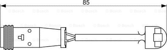 BOSCH 1987473038 - Сигнализатор, износ тормозных колодок autodnr.net