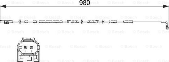 BOSCH 1 987 473 502 - Сигналізатор, знос гальмівних колодок autocars.com.ua