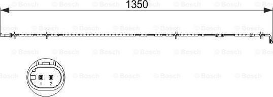 BOSCH 1 987 473 503 - Сигналізатор, знос гальмівних колодок autocars.com.ua