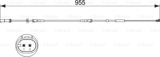 BOSCH 1 987 473 511 - Сигналізатор, знос гальмівних колодок autocars.com.ua