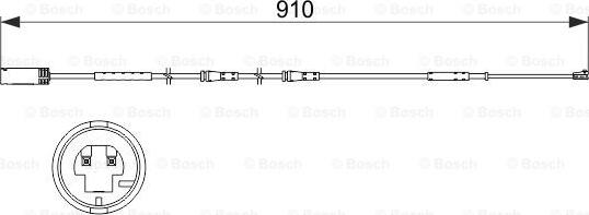 BOSCH 1 987 473 522 - Сигнализатор, износ тормозных колодок avtokuzovplus.com.ua