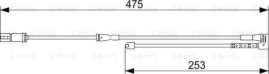 BOSCH 1 987 473 548 - Сигналізатор, знос гальмівних колодок autocars.com.ua