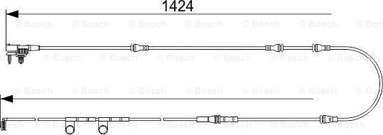 BOSCH 1 987 473 563 - Сигналізатор, знос гальмівних колодок autocars.com.ua