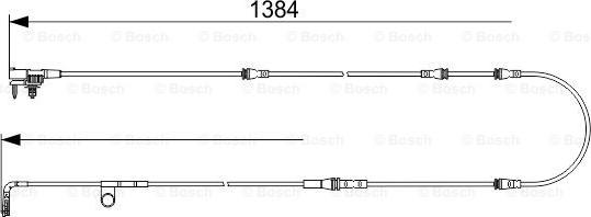 BOSCH 1 987 473 582 - Сигнализатор, износ тормозных колодок avtokuzovplus.com.ua