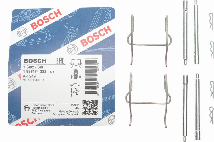 BOSCH 1 987 474 223 - Комплектующие для колодок дискового тормоза avtokuzovplus.com.ua