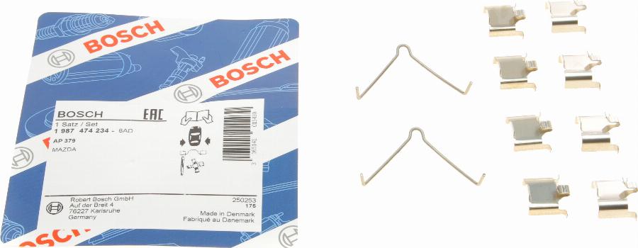 BOSCH 1 987 474 234 - Комплектующие для колодок дискового тормоза avtokuzovplus.com.ua