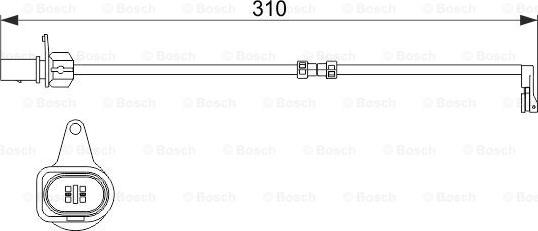 BOSCH 1 987 474 506 - Сигналізатор, знос гальмівних колодок autocars.com.ua