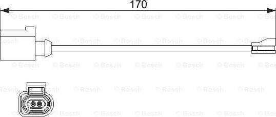 BOSCH 1 987 474 512 - Сигнализатор, износ тормозных колодок autodnr.net
