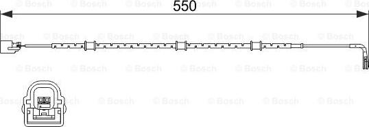 BOSCH 1 987 474 514 - Сигнализатор, износ тормозных колодок autodnr.net