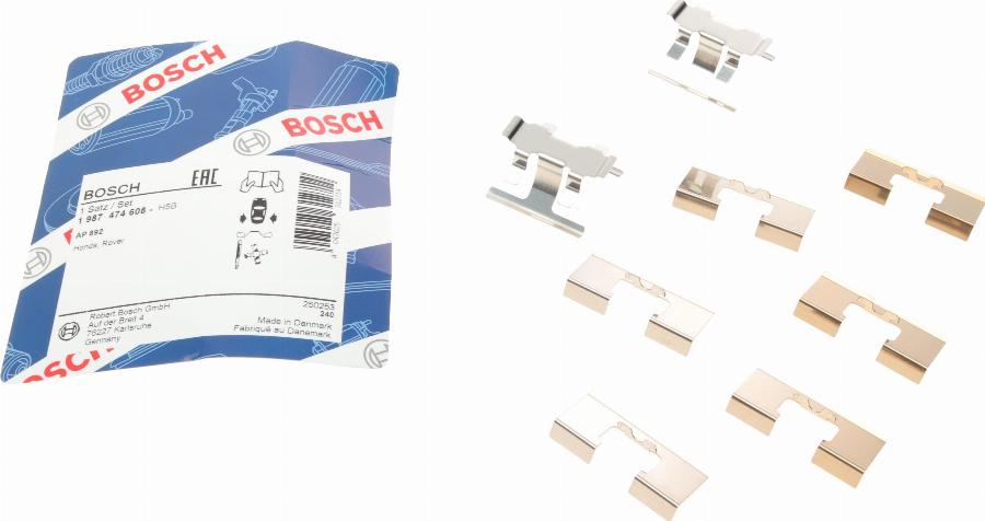 BOSCH 1 987 474 608 - Комплектующие для колодок дискового тормоза avtokuzovplus.com.ua