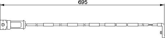 BOSCH 1 987 474 929 - Сигналізатор, знос гальмівних колодок autocars.com.ua