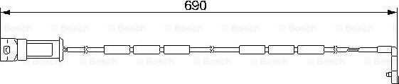 BOSCH 1 987 474 971 - Сигнализатор, износ тормозных колодок avtokuzovplus.com.ua