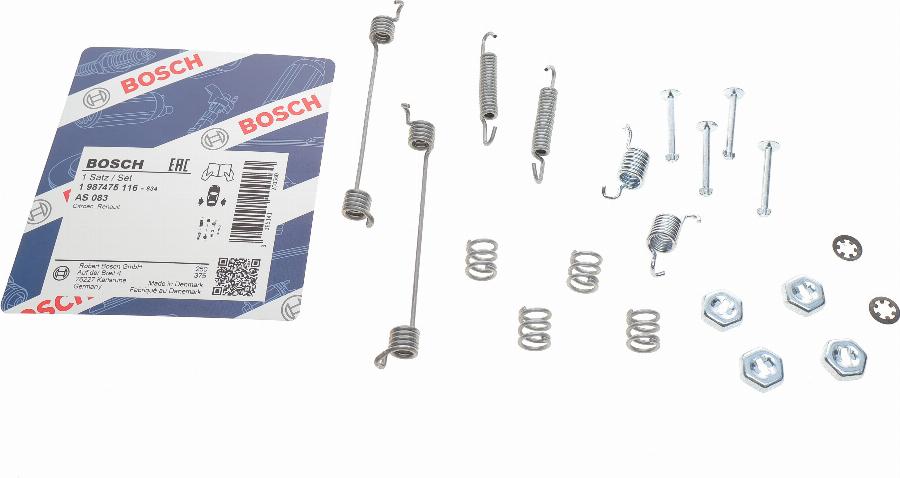 BOSCH 1 987 475 116 - Комплектующие, барабанный тормозной механизм avtokuzovplus.com.ua