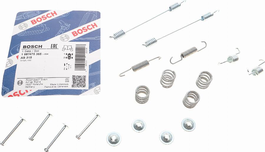 BOSCH 1 987 475 365 - Комплектующие, барабанный тормозной механизм avtokuzovplus.com.ua