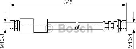 BOSCH 1 987 476 058 - Гальмівний шланг autocars.com.ua