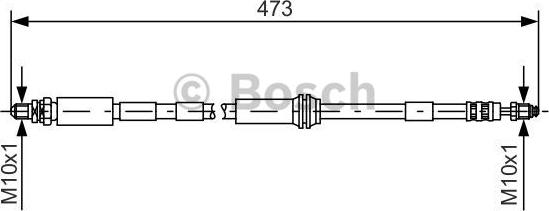 BOSCH 1 987 476 066 - Гальмівний шланг autocars.com.ua