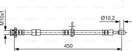 BOSCH 1 987 476 099 - Гальмівний шланг autocars.com.ua