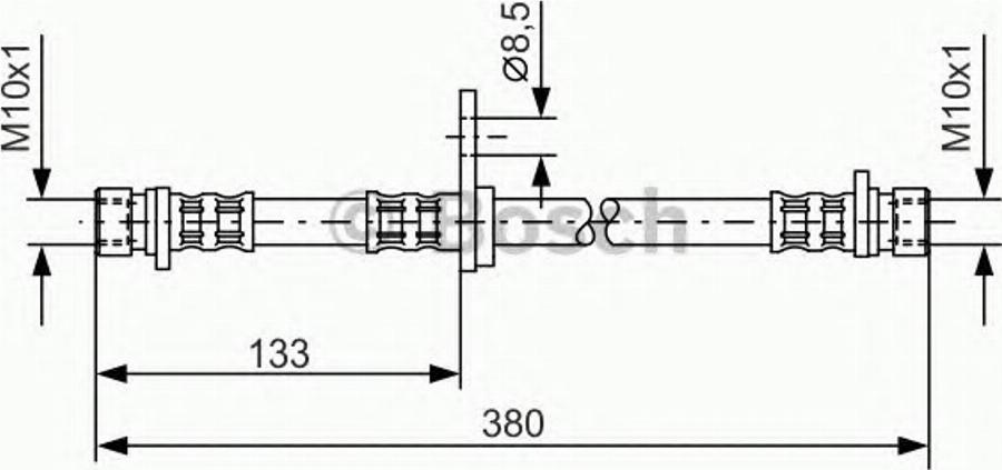 BOSCH 1987476109 - Гальмівний шланг autocars.com.ua