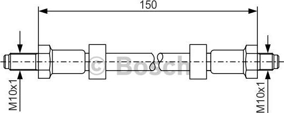 BOSCH 1 987 476 141 - Гальмівний шланг autocars.com.ua