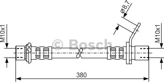 BOSCH 1 987 476 160 - Гальмівний шланг autocars.com.ua