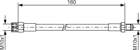 BOSCH 1 987 476 230 - Гальмівний шланг autocars.com.ua