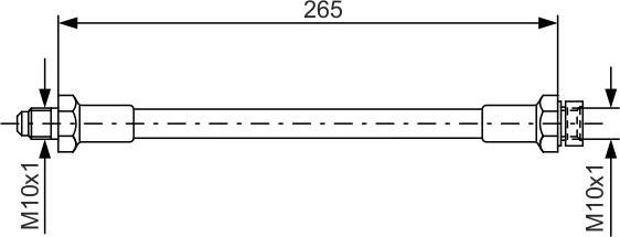 BOSCH 1 987 476 244 - Гальмівний шланг autocars.com.ua