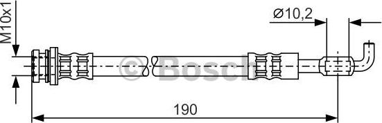 BOSCH 1987476338 - Гальмівний шланг autocars.com.ua