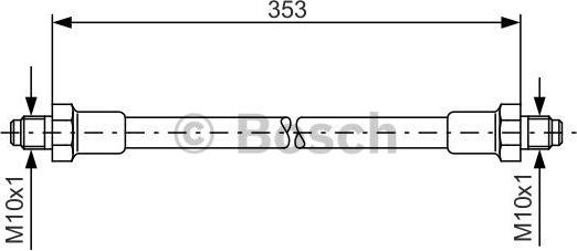 BOSCH 1 987 476 352 - Тормозной шланг avtokuzovplus.com.ua