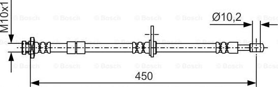 BOSCH 1 987 476 379 - Гальмівний шланг autocars.com.ua