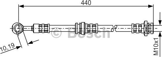 BOSCH 1 987 476 429 - Гальмівний шланг autocars.com.ua