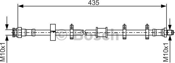 BOSCH 1 987 476 445 - Гальмівний шланг autocars.com.ua