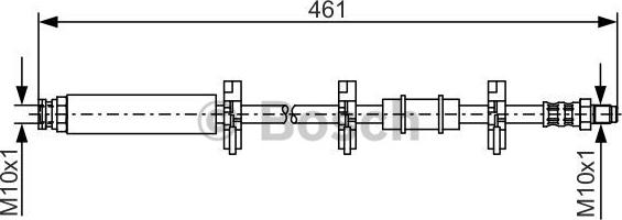 BOSCH 1 987 476 463 - Гальмівний шланг autocars.com.ua