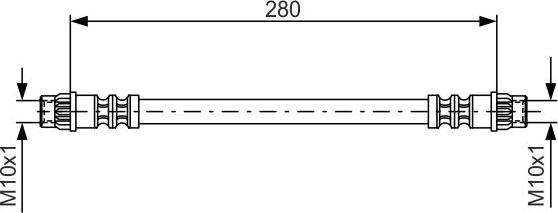 BOSCH 1 987 476 517 - Гальмівний шланг autocars.com.ua