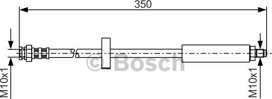 BOSCH 1 987 476 520 - Гальмівний шланг autocars.com.ua