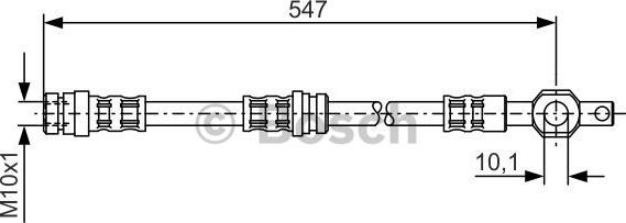 BOSCH 1 987 476 542 - Гальмівний шланг autocars.com.ua