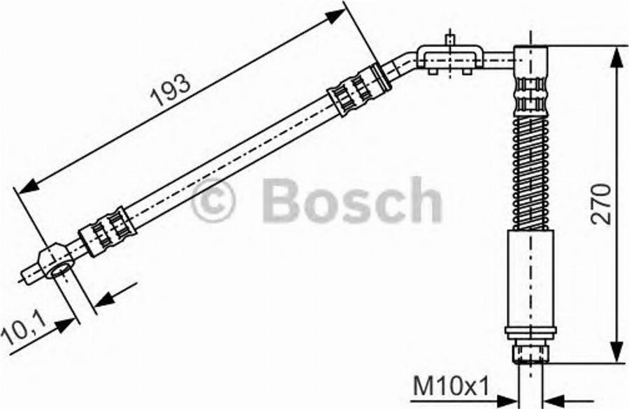 BOSCH 1987476554 - Гальмівний шланг autocars.com.ua