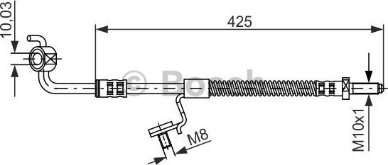 BOSCH 1 987 476 566 - Тормозной шланг avtokuzovplus.com.ua