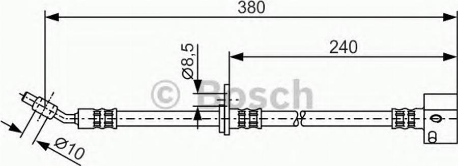 BOSCH 1987476591 - Гальмівний шланг autocars.com.ua